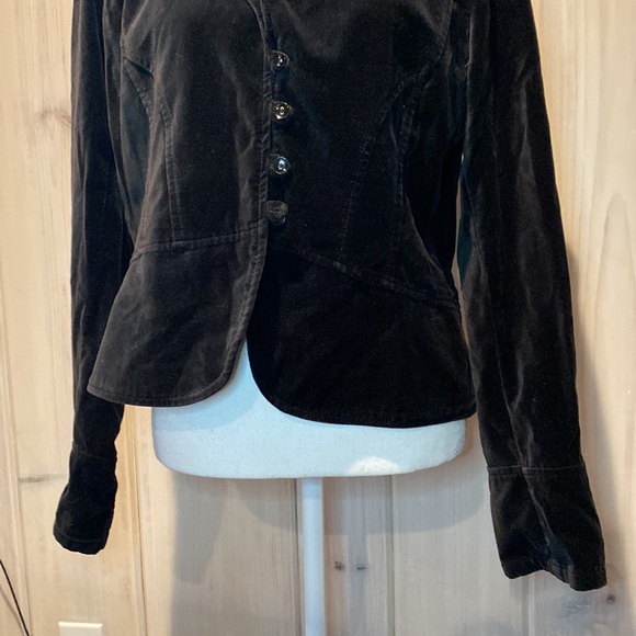 Black velour Ann Taylor loft jacket - Picture 4 of 4